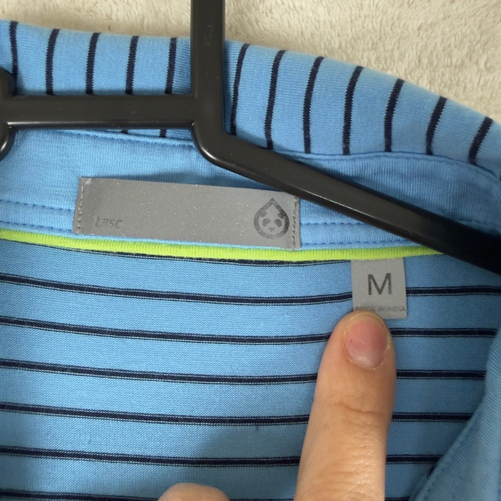 Tasc Performance Cloud Brookline Stripe Mens M Sh… - image 2